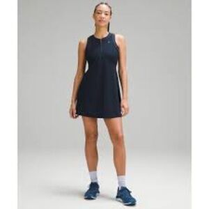 Lululemon grid texture tennis navy dress 8